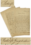 Rudolph Valentino Autograph Letter Twice-Signed From Agricultural School, Including With His Surname Rodolfo Guglielmi -- ...how much considerable satisfaction...floriculture, gives...